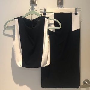 SOLD Alice + Olivia crop top skirt set size 2